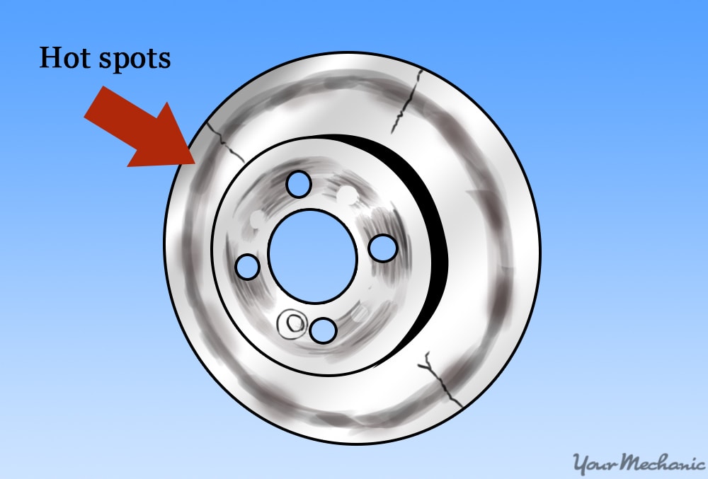 brake rotor hot spots