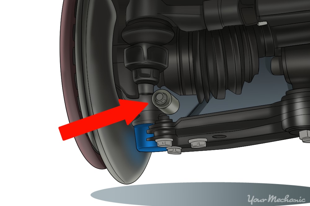 location of the lower pinch bolt