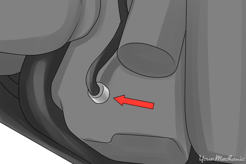 oil level sensor mounted in the side of a typical oil pan