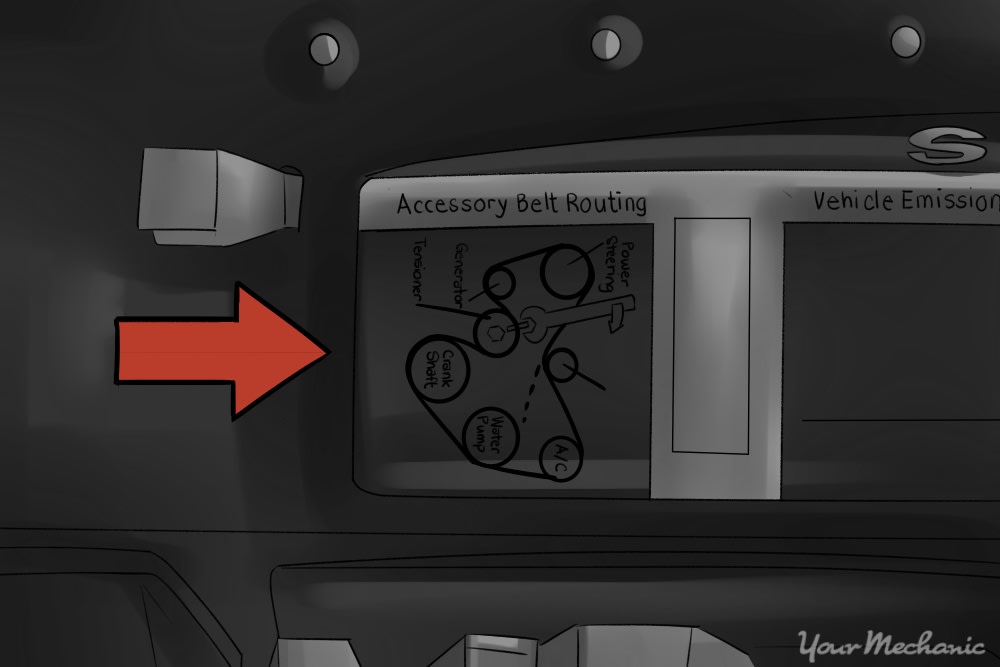 belt routing edentification diagram