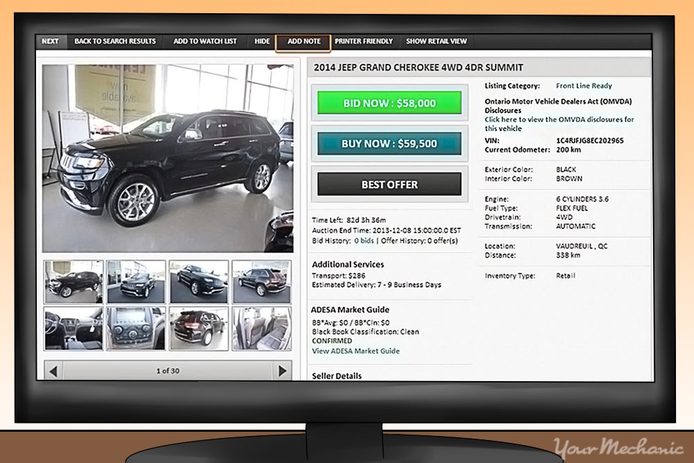 2014 jeep cherokee online auction site