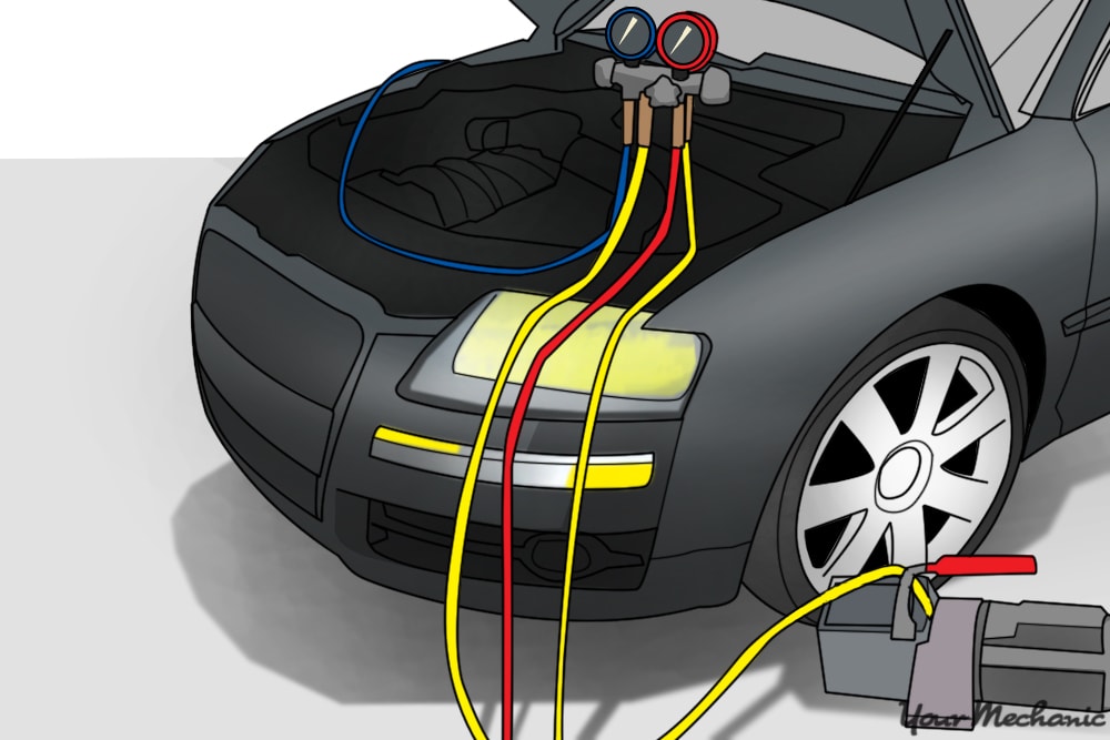 vacuum pump connected to the vehicle