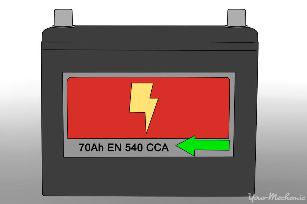 close up of car battery pointing at CCA