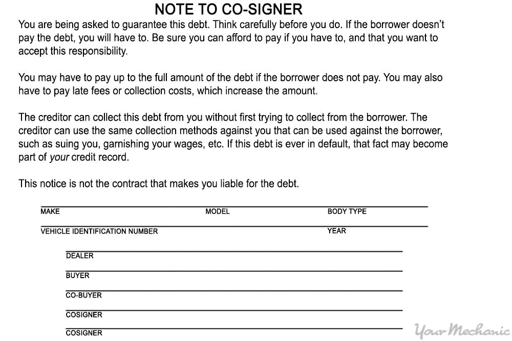 How to Find a Cosigner for a Car Loan YourMechanic Advice
