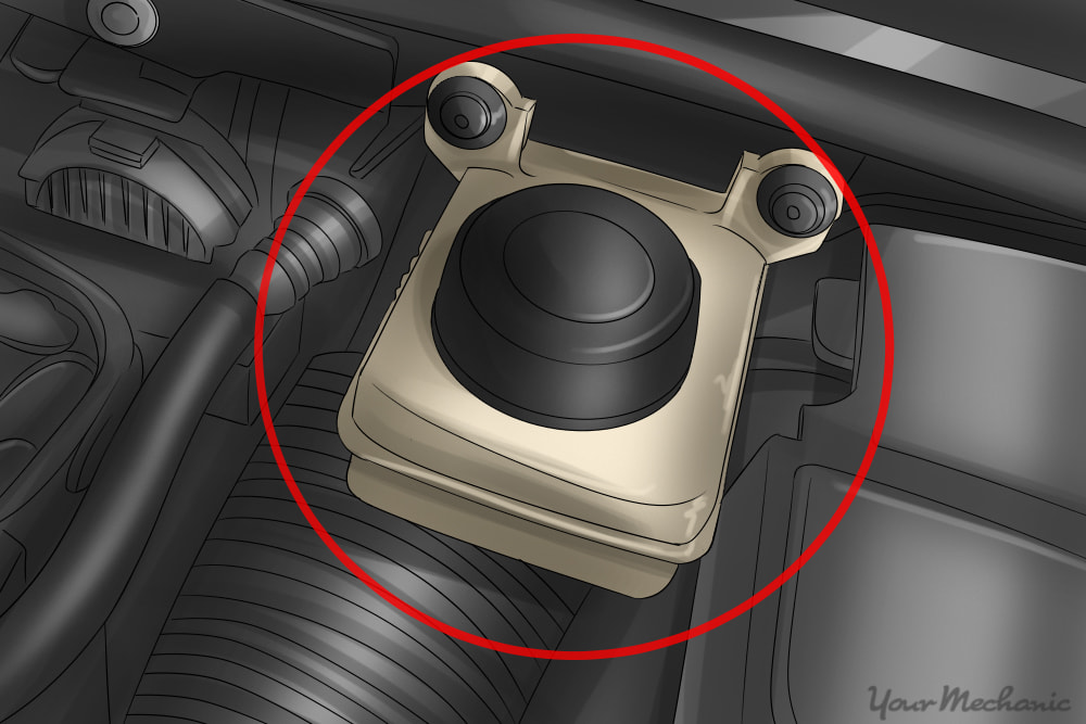 brake fluid reservoir highlighted