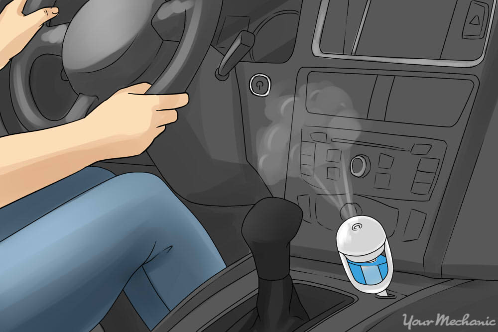 芳香疗法扩散器安装在汽车
