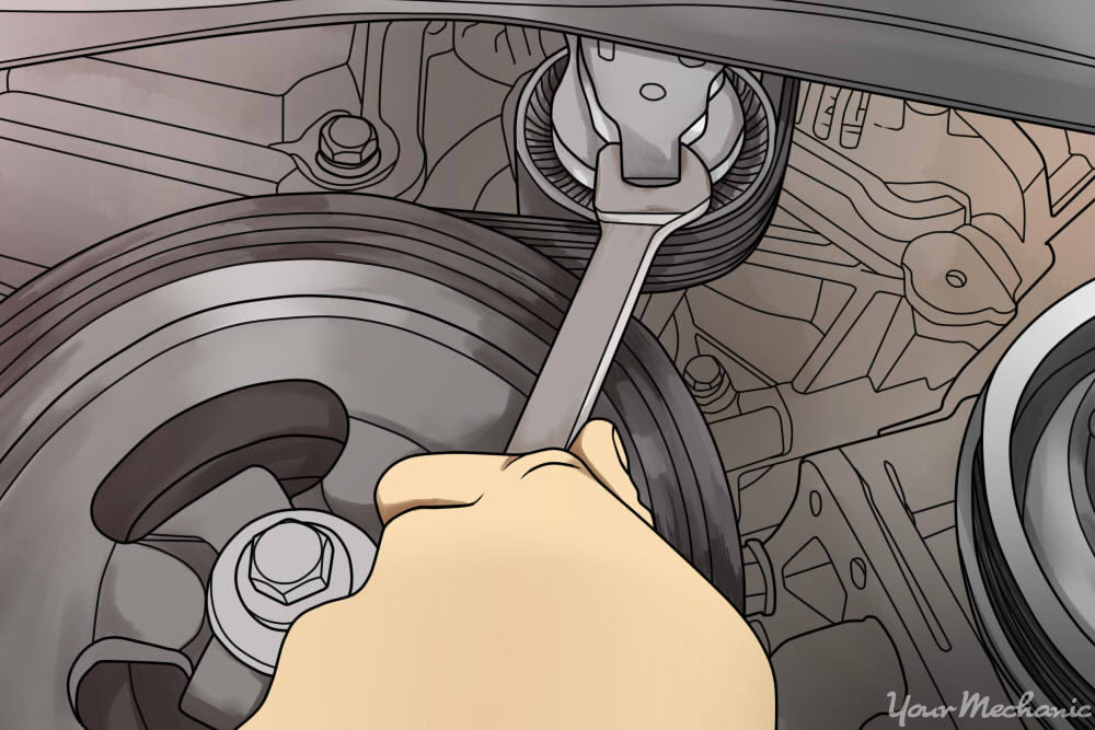 How to tighten power steering belt sales
