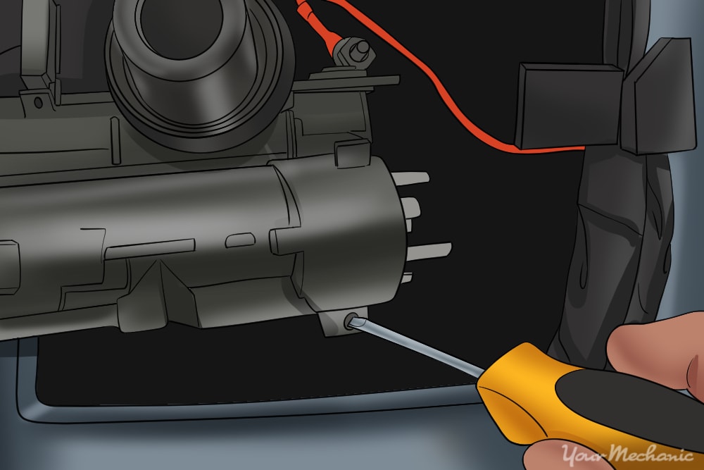 removing the ignition relay from the steering column