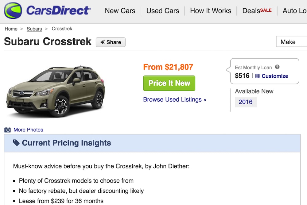 crosstrek specs