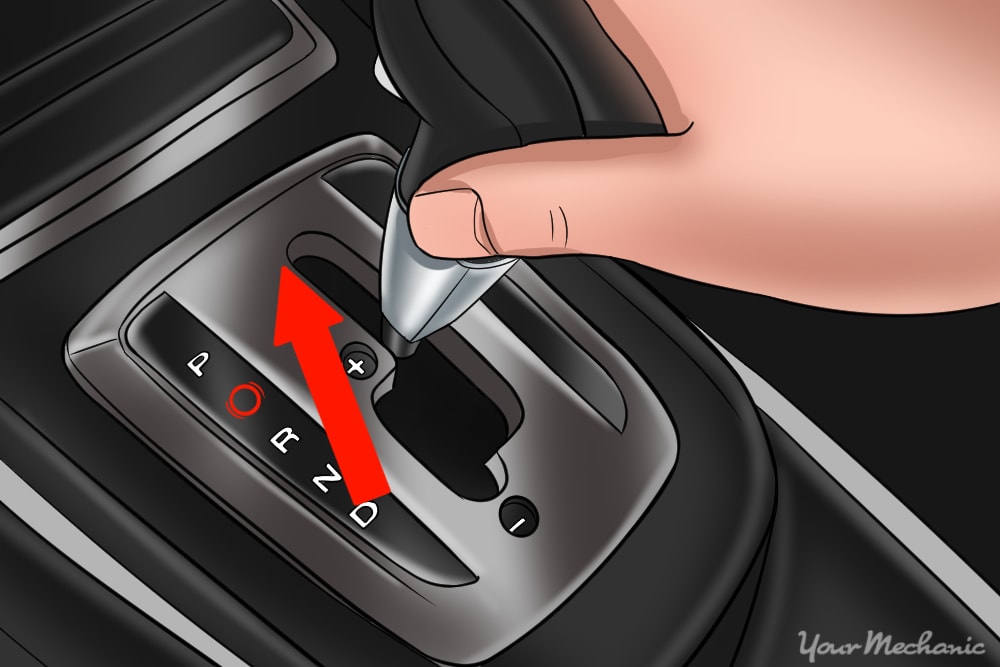 pushing shifter upward to rightside upshift