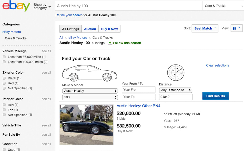 ebay austin healey