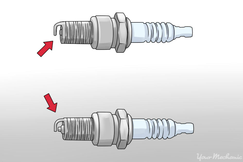 comparison of two different spark plug gaps