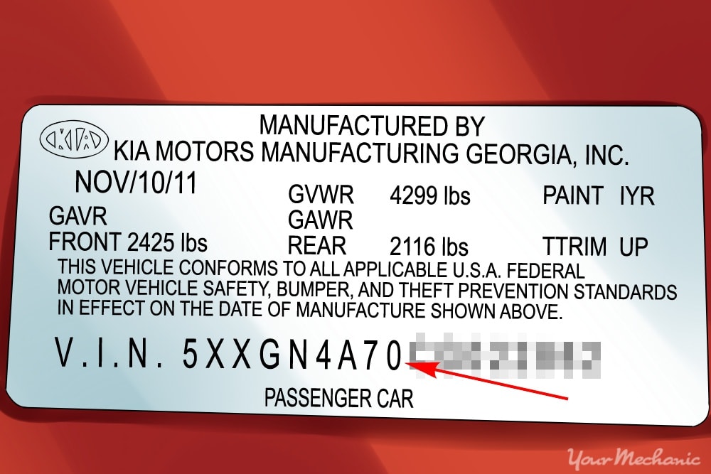 How to Read a VIN (Vehicle Identification Number) YourMechanic Advice