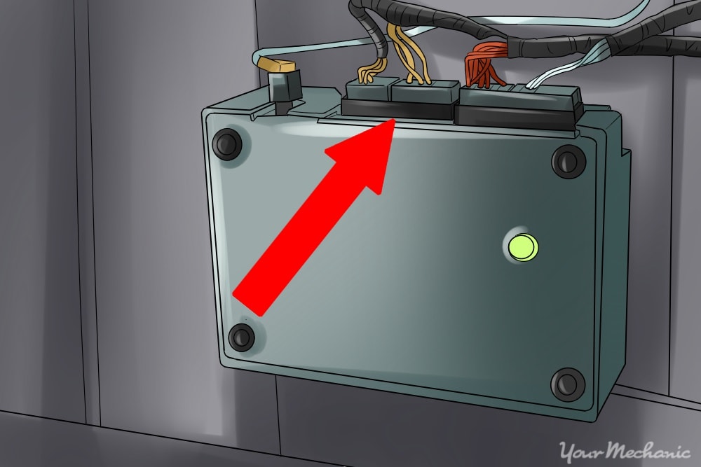 arrow pointing at three connectors