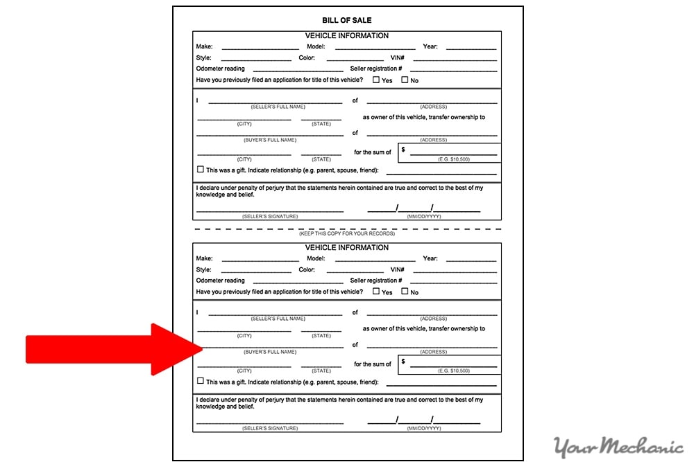 buyers section of form