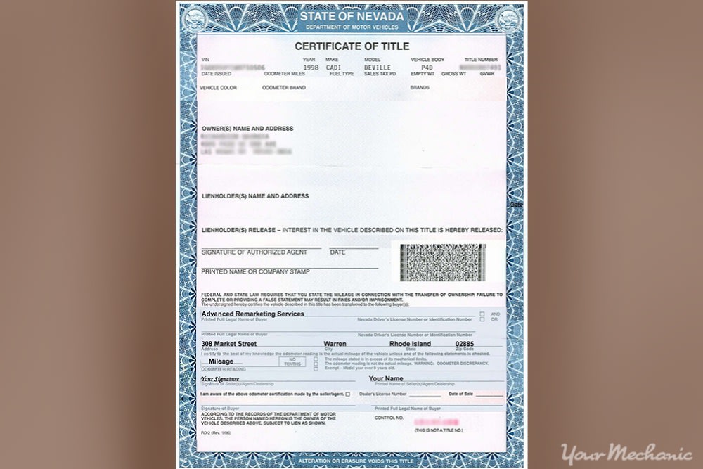 bill of sale for vehicle