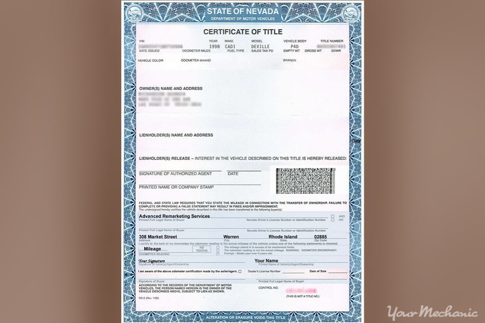 bill of sale for vehicle