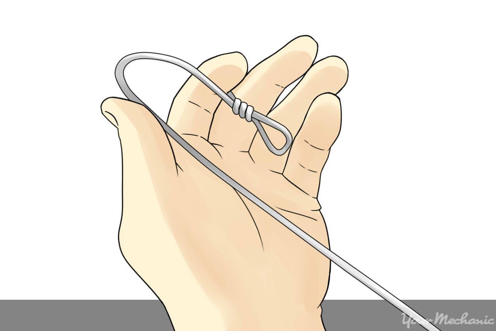 bent wire with loop at the end