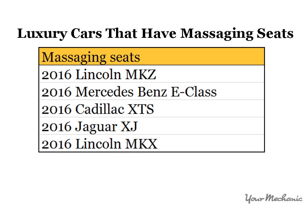 list of cars with massaging seats