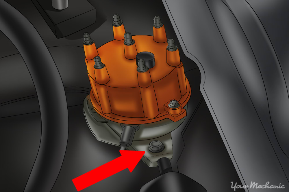 distributor mounting bolt location