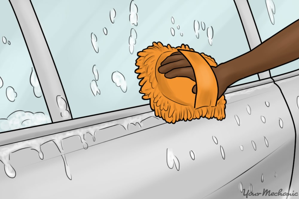 Can you use the foam brush at a self-service wash if you use the