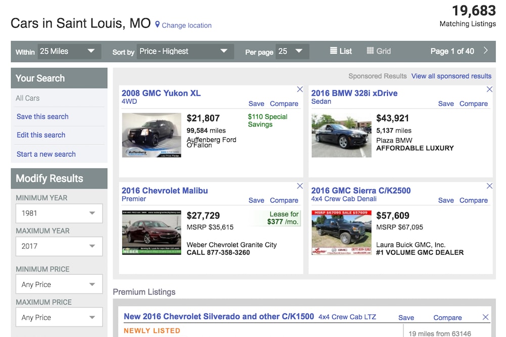 civic car listing