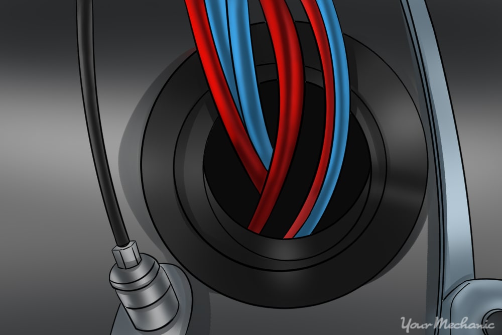 running wires through passenger compartment