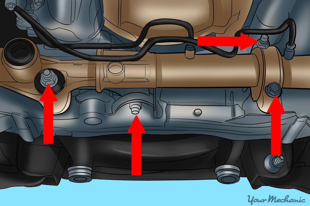 arrows showing mounting bushings