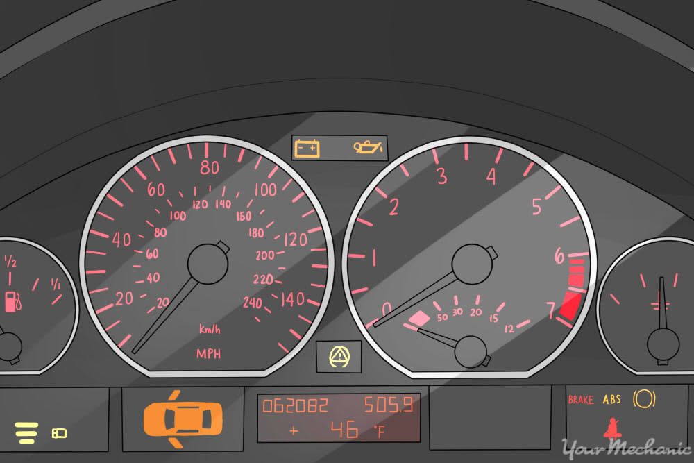 vehicle warning lights appearing on dash