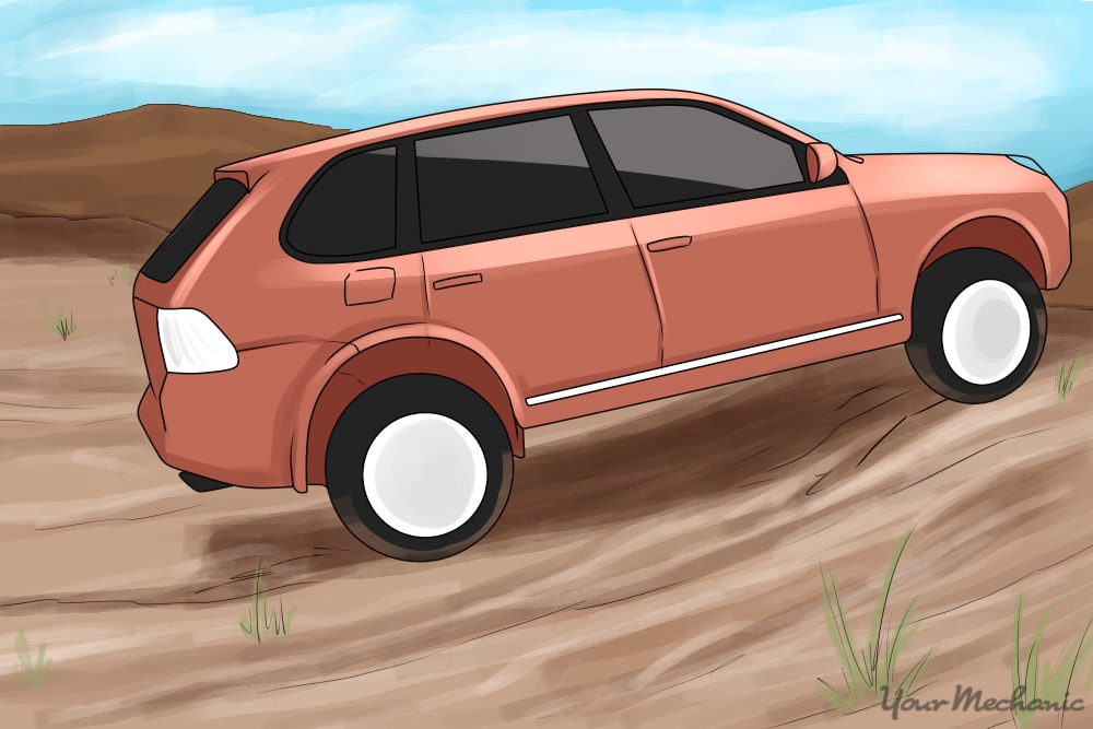 vehicle driving offroad