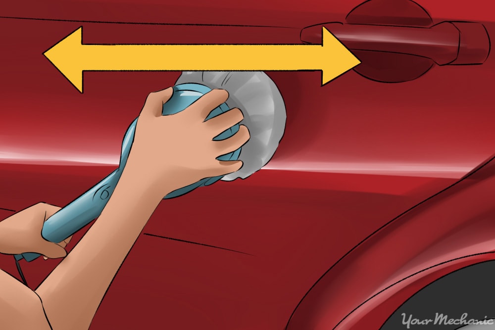 buffing a car in side to side motion