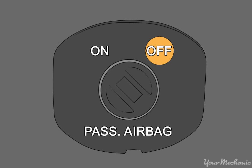 close up of air bag switch