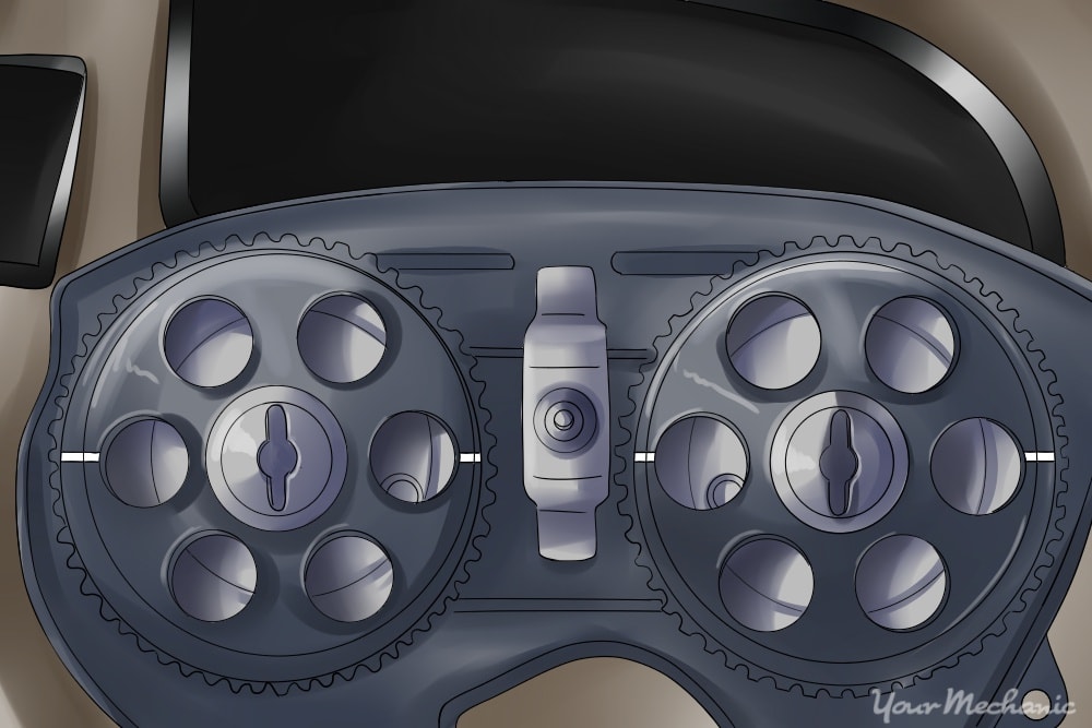 timing marks on camshaft gears