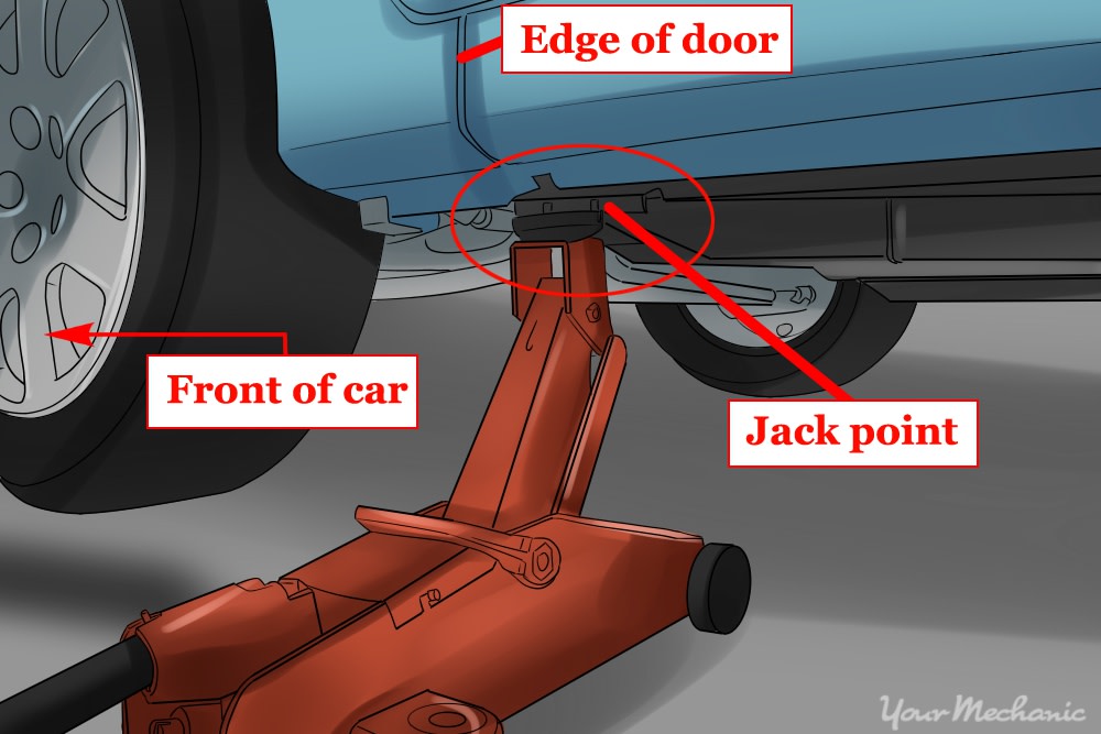 floor jack under vehicle