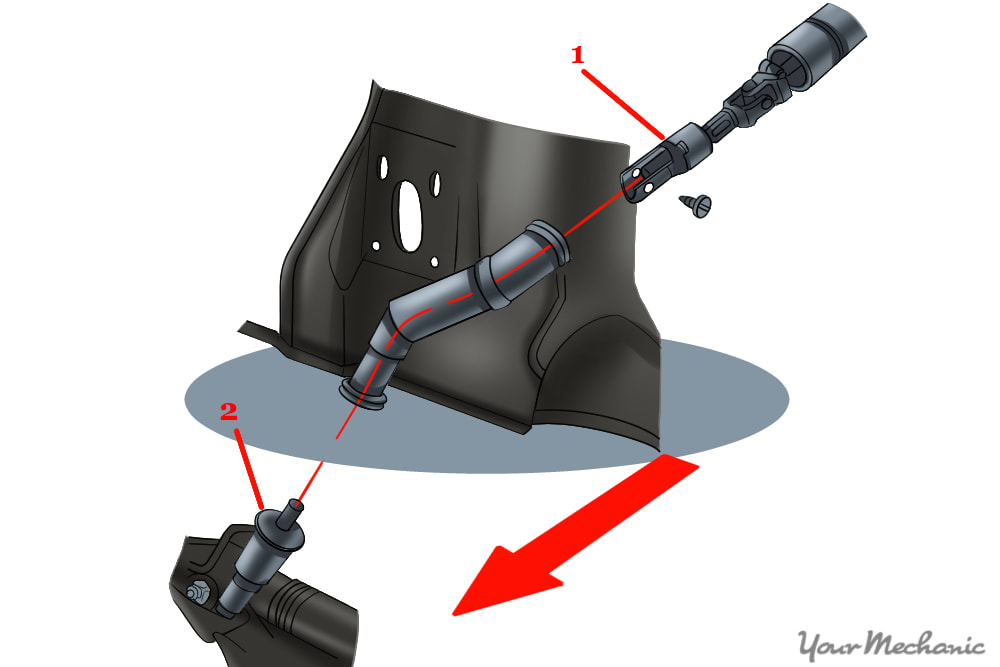 installing the lower section of the shaft