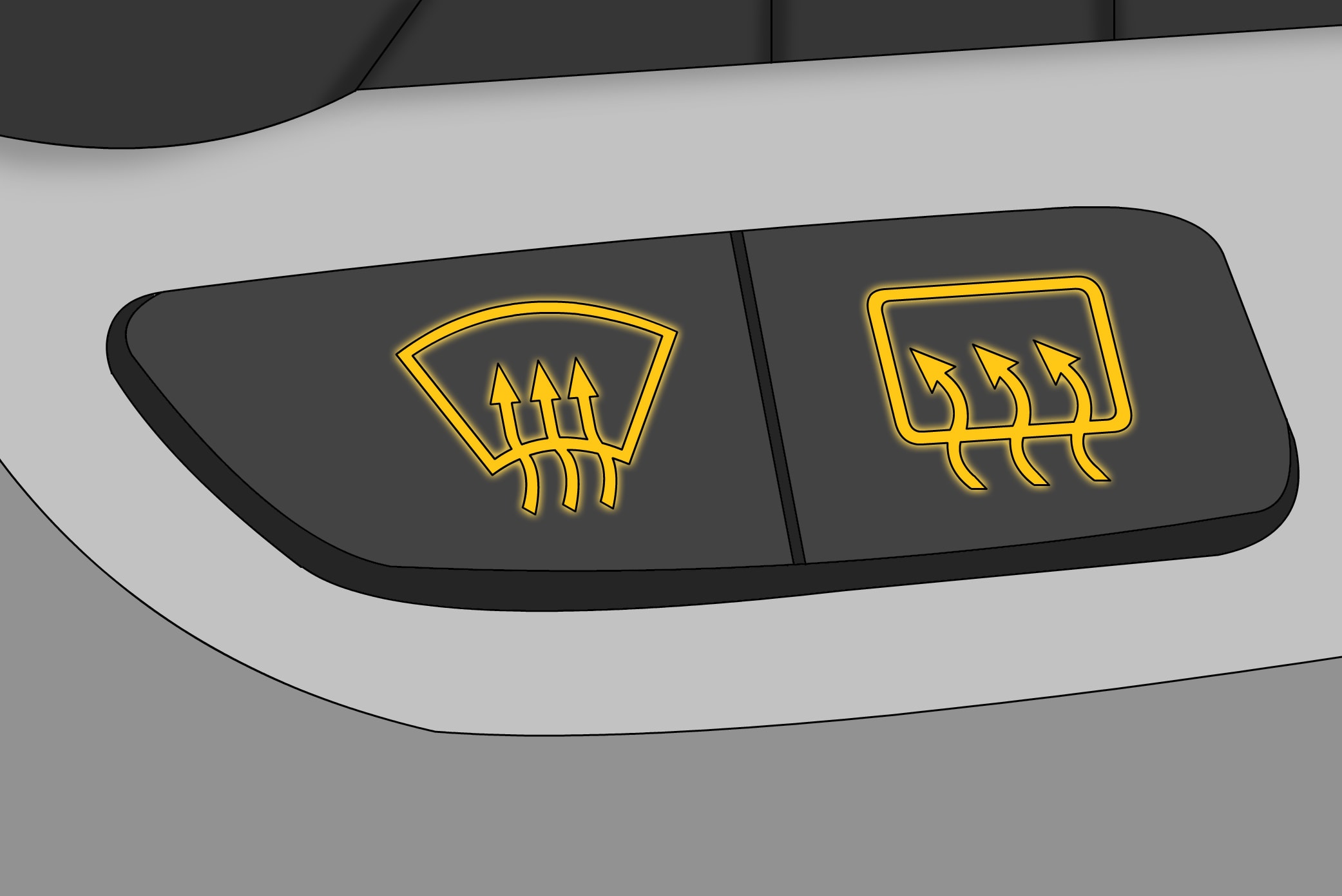 What Does the Defrost Indicator (Front and Rear) Warning Light Mean?