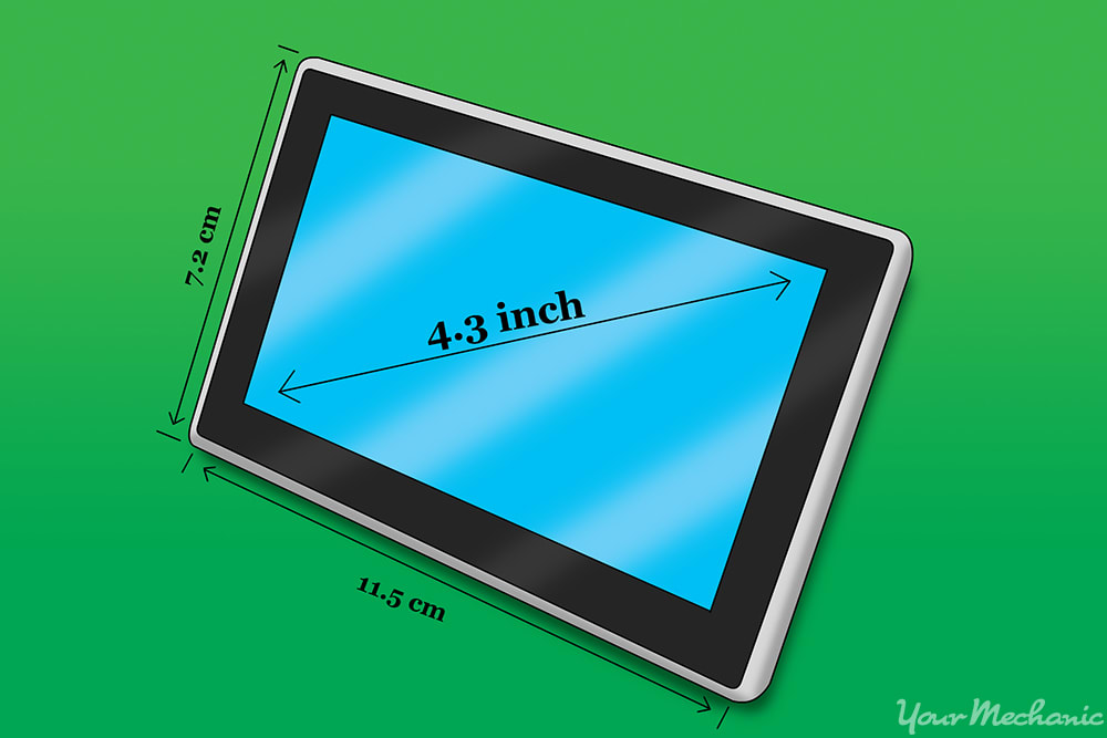 car video display with measurements shown