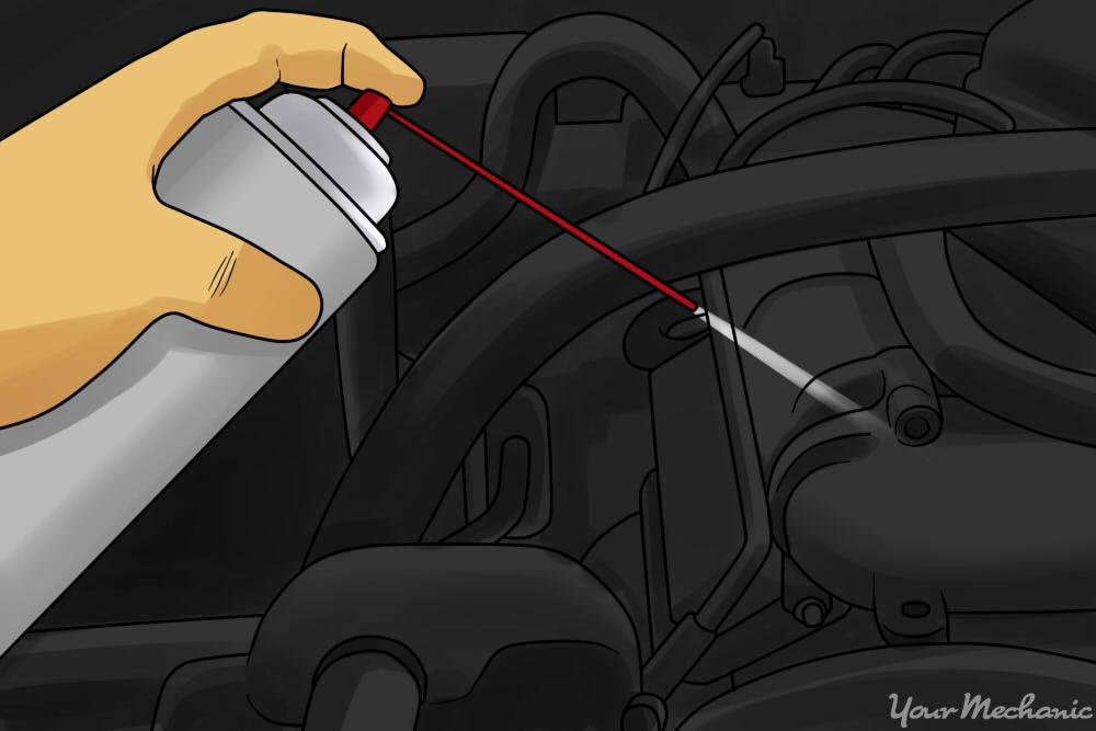 brake cleaner spray checking for vacuum leaks