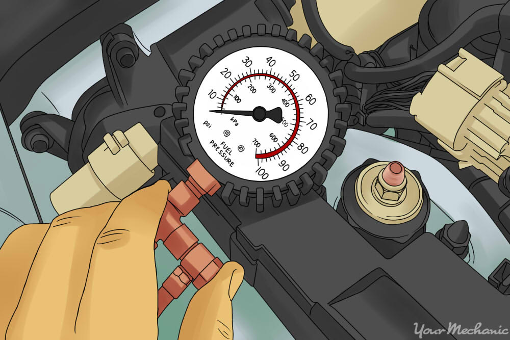 pressure gauge testing fuel pressure