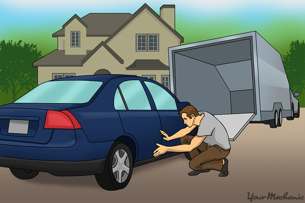 buyer inspecting the car upon arrival