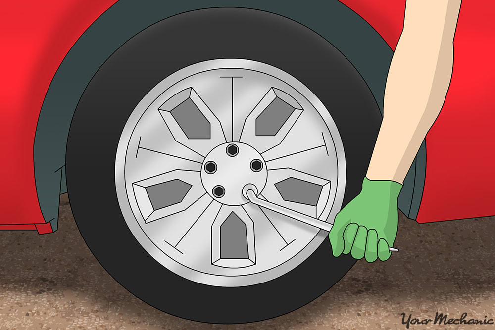 using a tire iron to remove tires