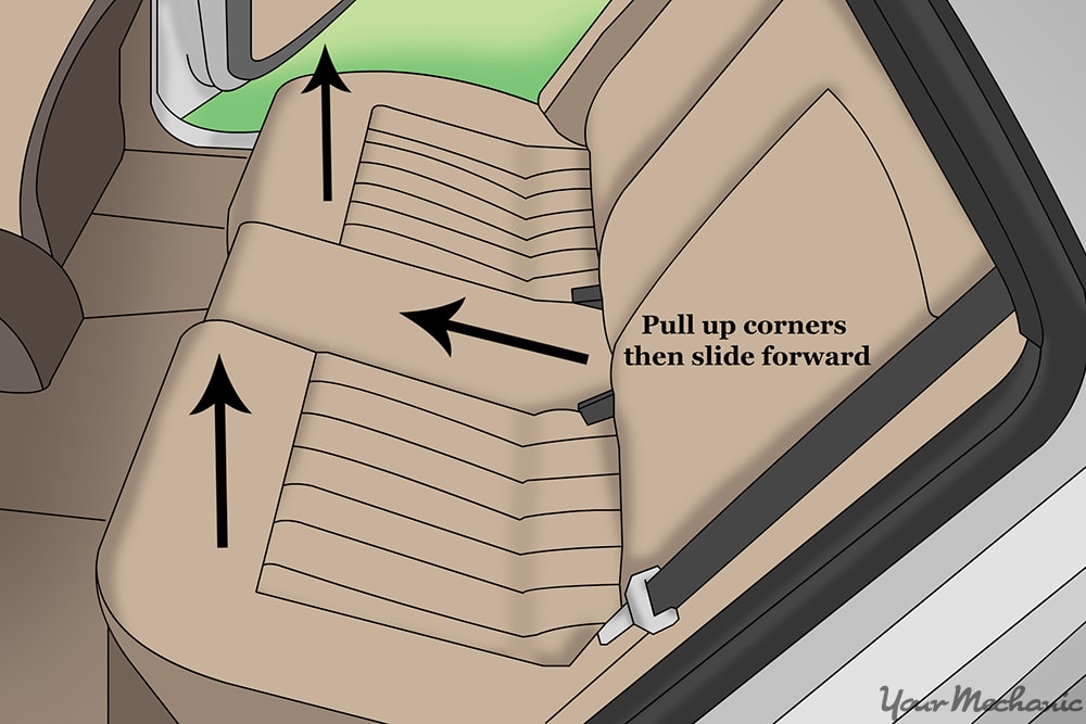 diagram for removing seat  cushions