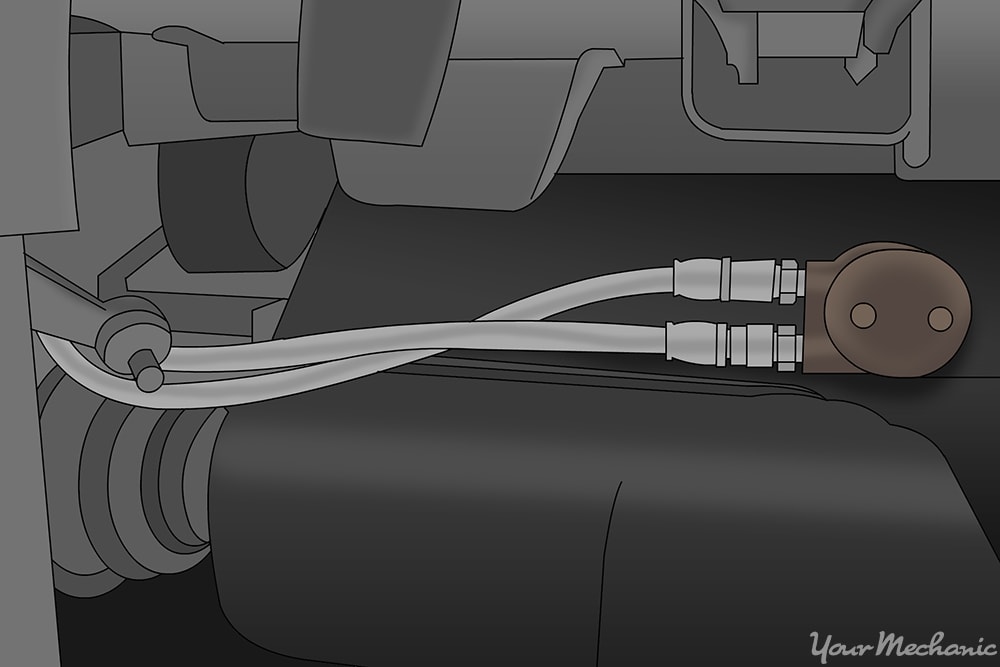 oil cooler lines from underside of car