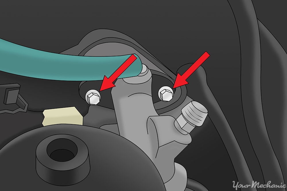 showing the location of the mounting nuts installed