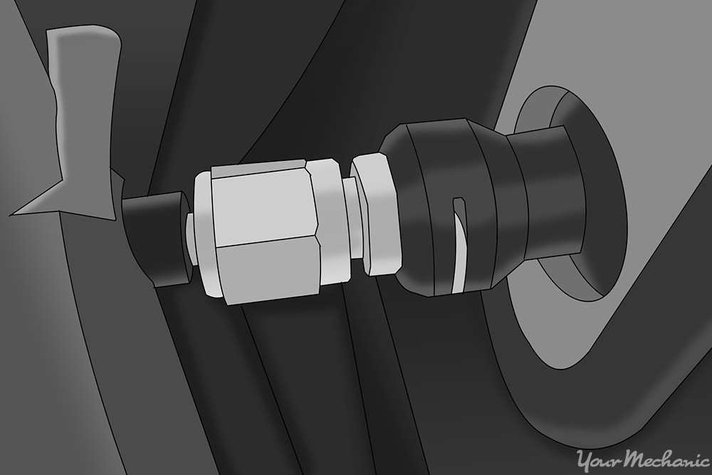 clutch hydraulic line correctly attached