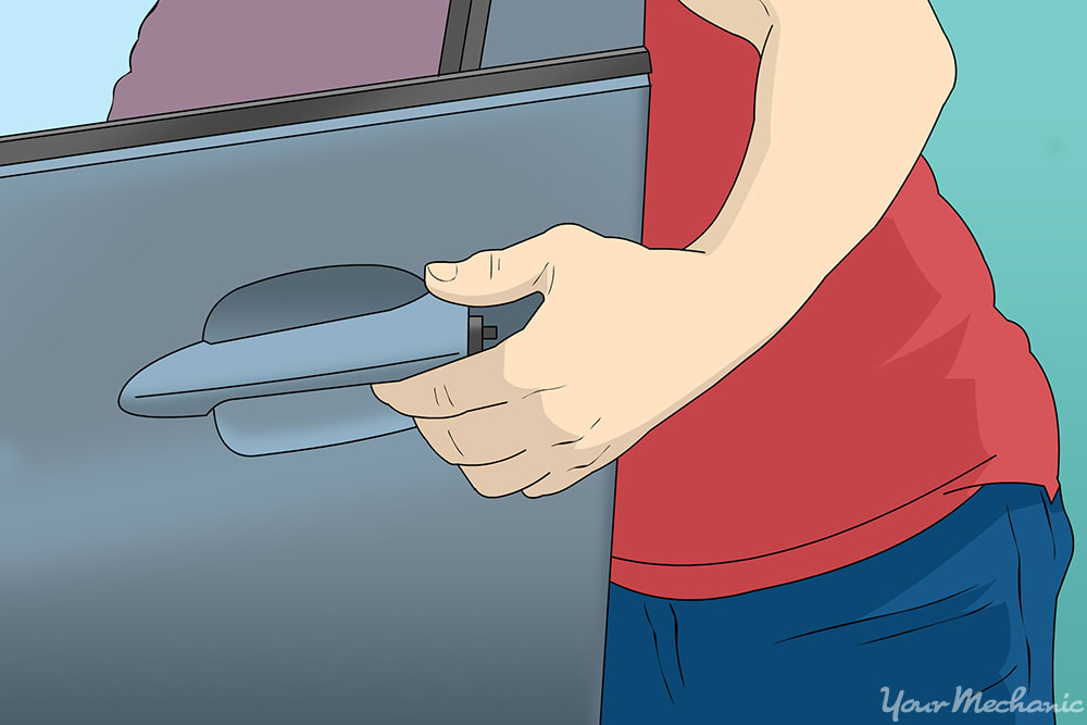 person removing outer door handle