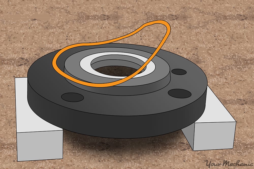 remove the o-ring located on the outside of the bearing cap