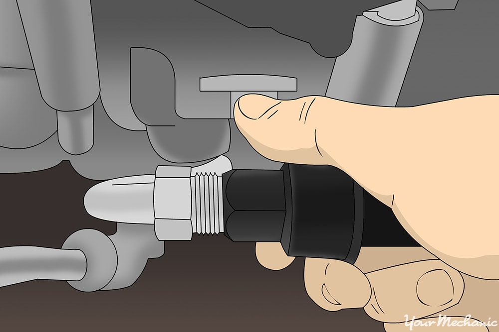 installing the new air injection check valve