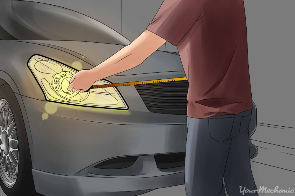 measuring between front headlights