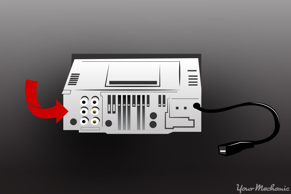 back of car radio head